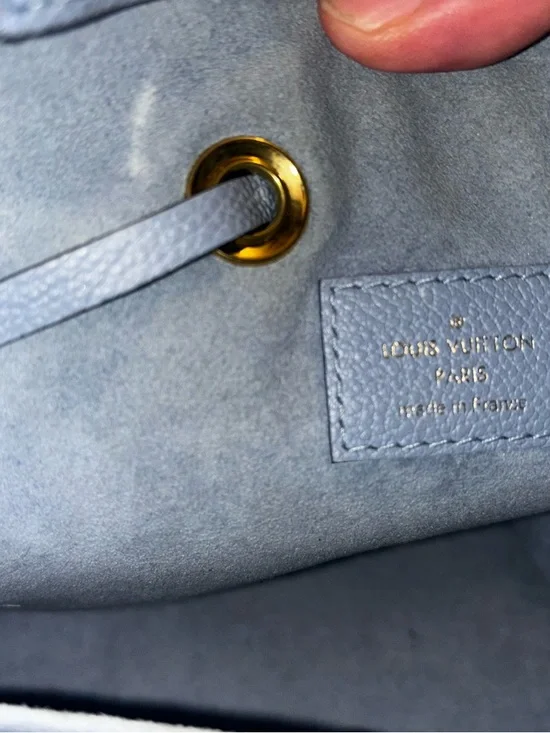 Louis Vuitton Light Blue Monogram Nano Bucket Crossbody - Picture 10 of 13